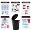 1-Person Essential Survival Kit with 72-hours Food, Water, First Aid, Whistle, Light, Radio, Warmth, Hygiene, Fire Starter.