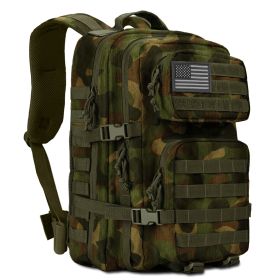 XG-MB45 - Men's Molle Military Tactical Backpack 45 Liter for Hiking, Trekking, Camping. Waterproof, Durable. (Color: Jungle Camo)