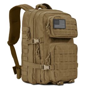 XG-MB45 - Men's Molle Military Tactical Backpack 45 Liter for Hiking, Trekking, Camping. Waterproof, Durable. (Color: Khaki)