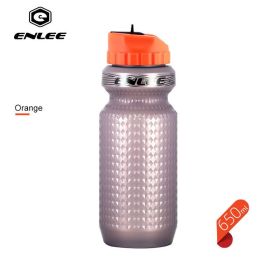 Water Drink Bottle 650Ml for Outdoor Sports or Hiking. Plastic Portable Water Bottle for Mountain Cycling, Camping. (Color: Orange)
