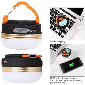 Camping Tent Lantern.  Light and Charger.  Hanging or Magnetic Attach.  USB Rechargeable.  For Camping or Patio. (Items: USB Power Bank)