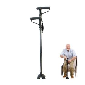 Elderly Walking Cane With Lights. Non-slip Ergonomic Handle. Durable, Stable, for Hiking Walking.  3 Styles Available. (Color: As pic show, Type: Style A)