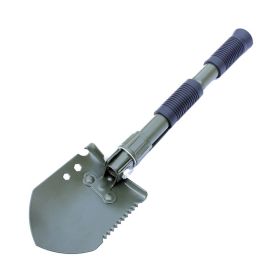 Multi-function Folding Shovel for Camping. Pick, Saw, Wrench, Opener, Shovel. Foldable, Portable, for Hiking, Hunting. (Color: Green, Type: Emergency Tools)