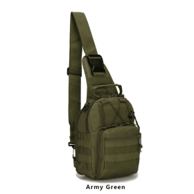 EDC Shoulder Bag - Tactical Chest Sling Bag (5 Liter) Molle Bug-Out Bag (Color: Army Green)