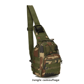 EDC Shoulder Bag - Tactical Chest Sling Bag (5 Liter) Molle Bug-Out Bag (Color: Jungle Camo)