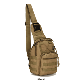 EDC Shoulder Bag - Tactical Chest Sling Bag (5 Liter) Molle Bug-Out Bag (Color: Khaki)